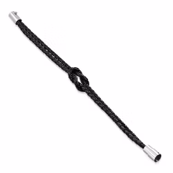 Armband i flätat läder