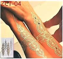 Stick on tatueringar med guld/Silver