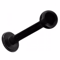 Svart labret med boll