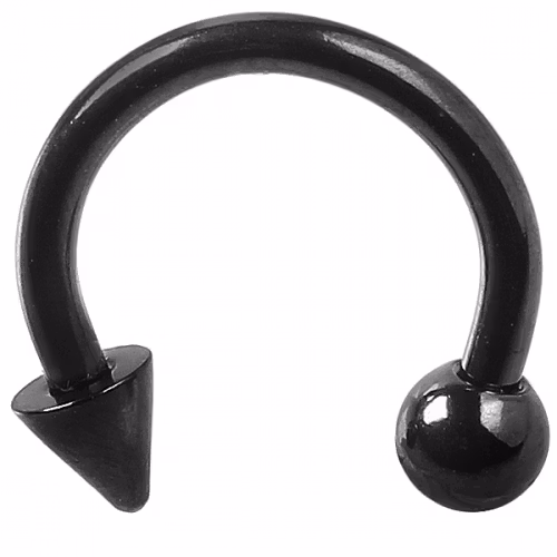 1,6mm svarta hästsko med boll och kona