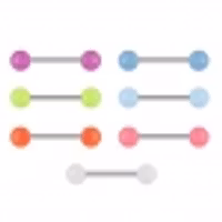 Barbell med glow in dark bollar