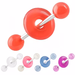 Tungpiercing med donut