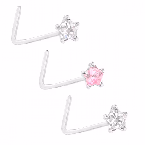 Näspiercing med CZ stjärna