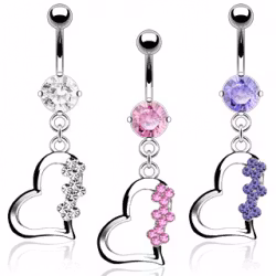 Hjärta med blommor -Titanstav