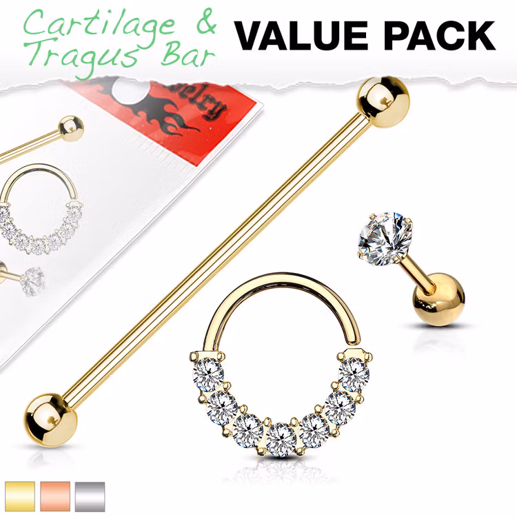 Paket öronpiercingar