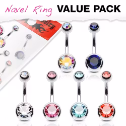 Navelpiercing 6-pack