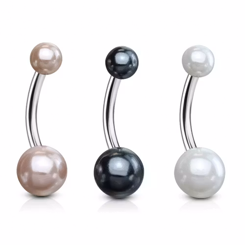 Navelpiercing 3-pack med pärlor