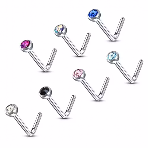 Böjd näspiercing 7 pack