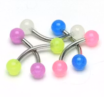 Ögonbrynspiercing -Glow in dark-