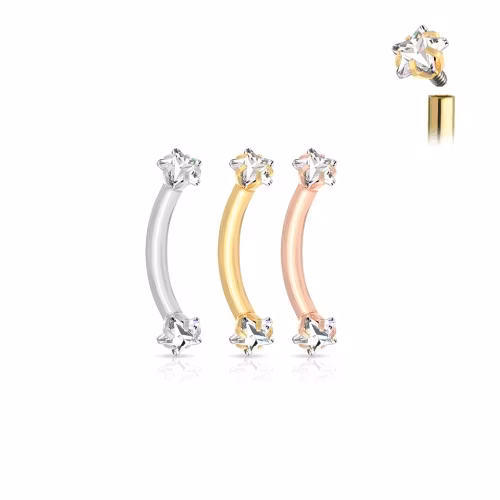 Böjd barbell/ögonbrynspiercing