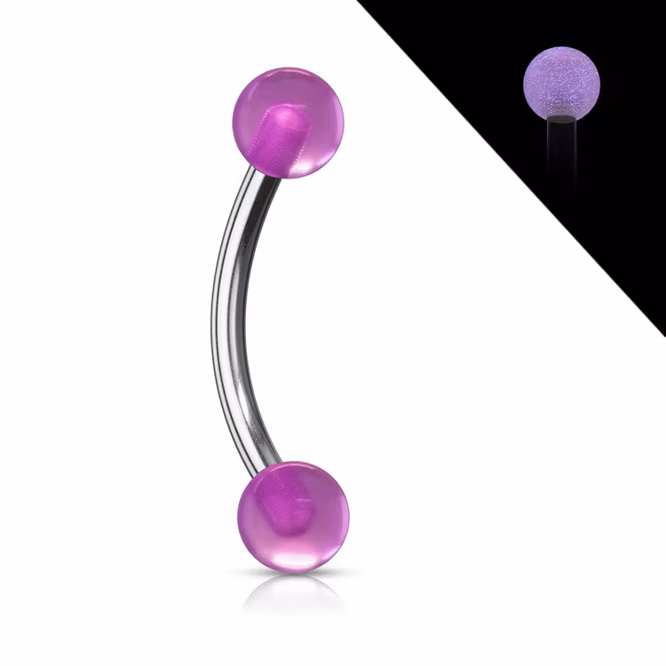 Ögonbrynspiercing Glow in dark