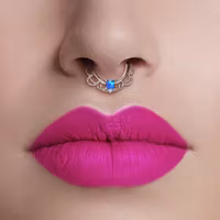 Septumring med ornament och opalsten