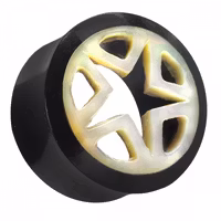 Tiki tunnel i horn med mother of pearl stjärna