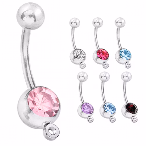 Add on piercing till navel med ädelsten