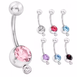 Add on piercing till navel med ädelsten