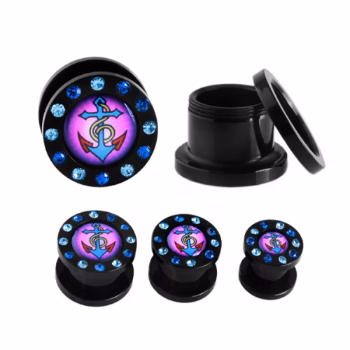 Plugg med ankare och ädelstenar