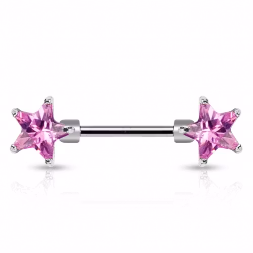 Bröstpiercing med stjärnor