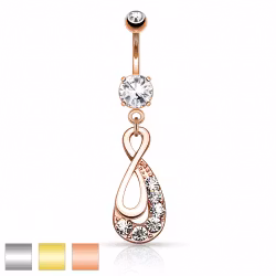 Navelpiercing med evighets droppe