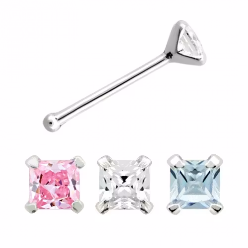 Piercing till näsa med ädelsten