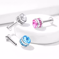 Labret med ädelstens cylinder