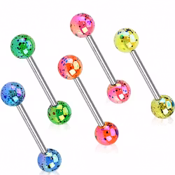 Barbell med färgklickar