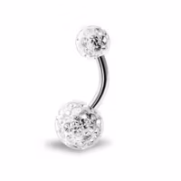 Navelpiercing med ferido bollar