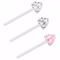 Näspiercing med CZ hjärta, Bend it yourself