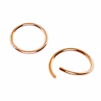 Piercingring roséguld pläterad