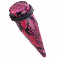 Rosa ormskinnsmönstrad taper