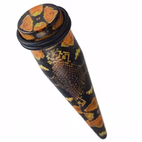 Orange ormskinnsmönstrad taper