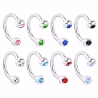 1,6mm hästsko med ädelstenar