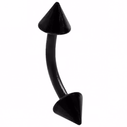 Blackline 1,6mm ögonbrynspiercing med kona