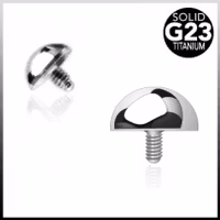 Dermal anchor topp med halv boll