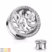 Tunnel med ädelsten och blomma