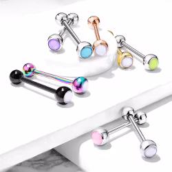 Tungpiercing med opal
