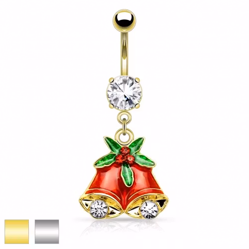 Navelpiercing med julkänsla