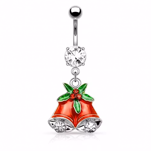 Navelpiercing med julkänsla