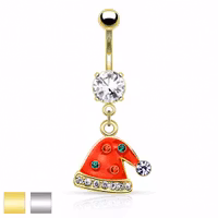 Navelpiercing med tomteluva