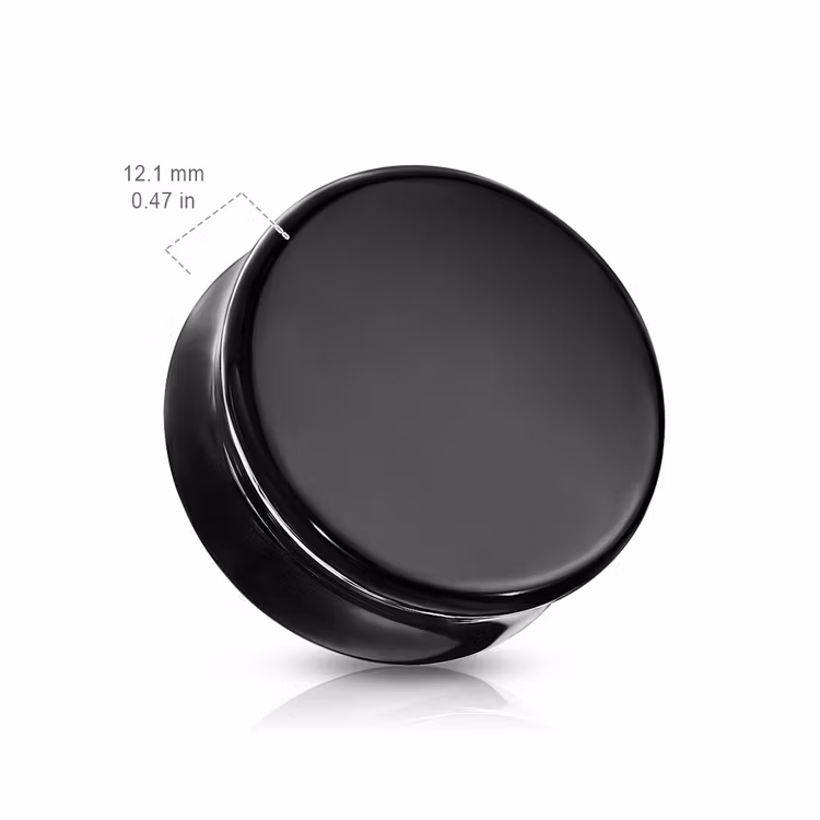 Svart obsidian sten plugg