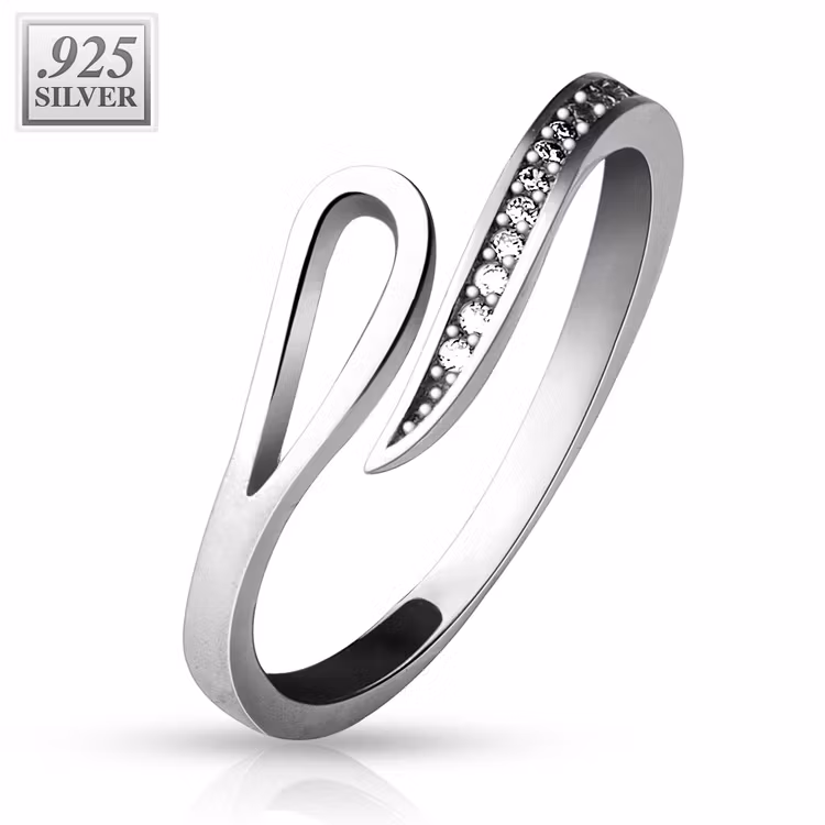 Justerbar ring i silver