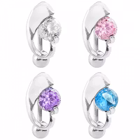 Omvänd navelpiercing med ädelsten