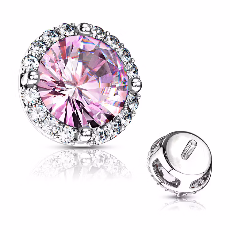 Dermal topp med vackra ädelstenar