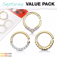 3 pack piercingringar