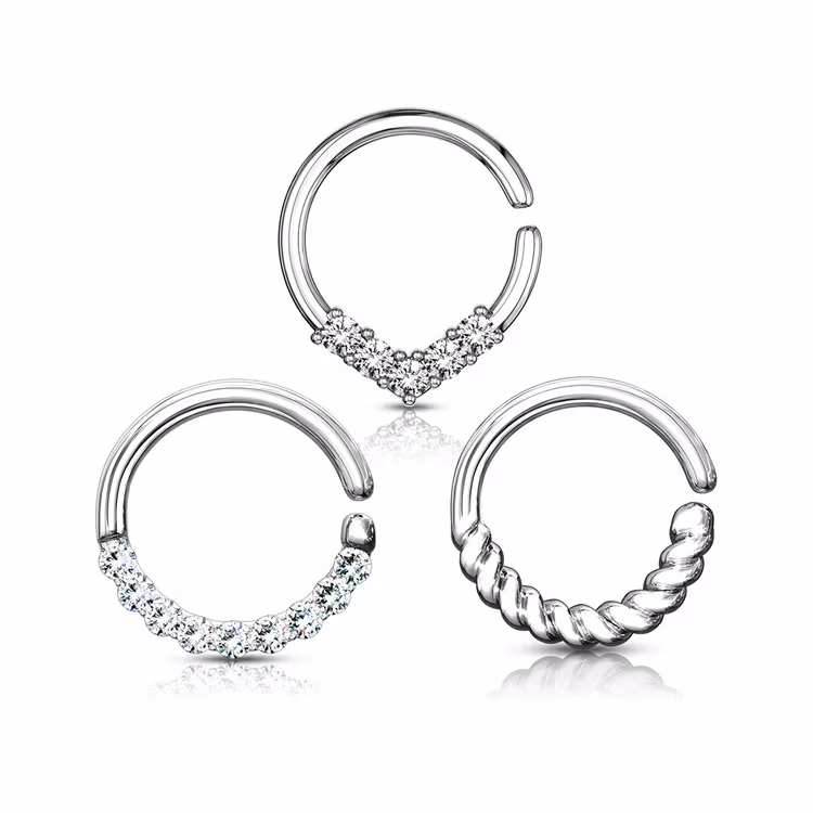3 pack piercingringar