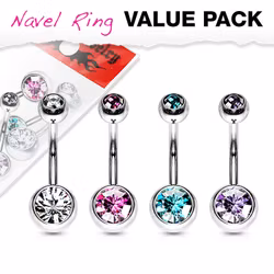Navelpiercing 4 pack