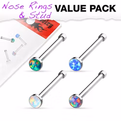 4 pack raka nässtavar med opalsten