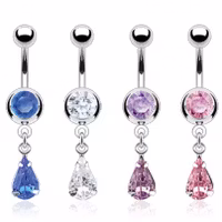 Navelpiercing med droppe