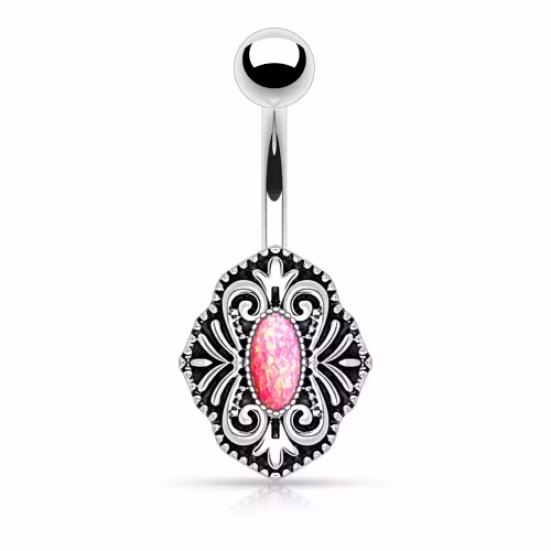 Navelpiercing i vintagelook