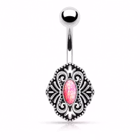Navelpiercing i vintagelook