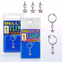 Fake piercing med liten stjärna